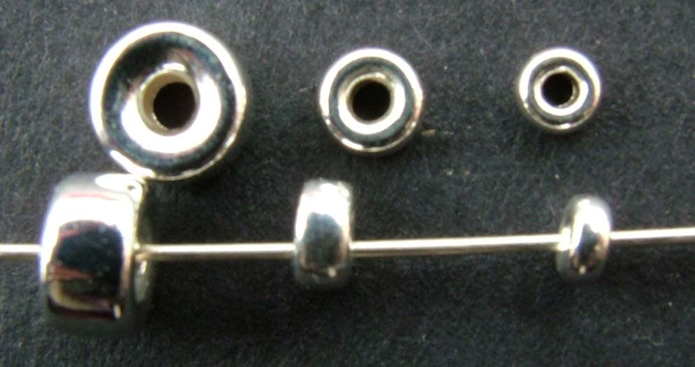 Sterling silver deals rondelle beads